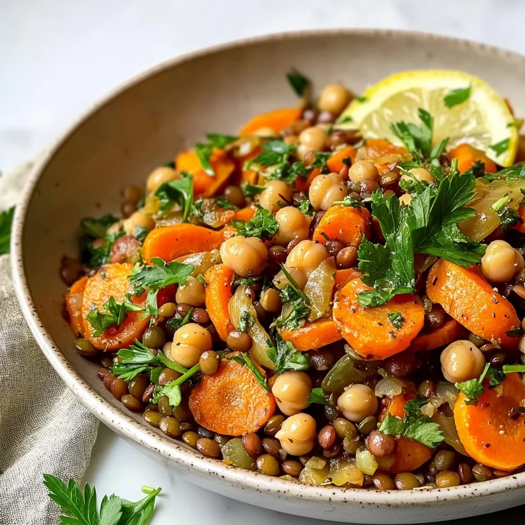 Warm Chickpea and Lentil Salad with Carrots: A Tasty Delight!