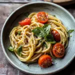 20 Minute Garlic Basil Butter Pasta