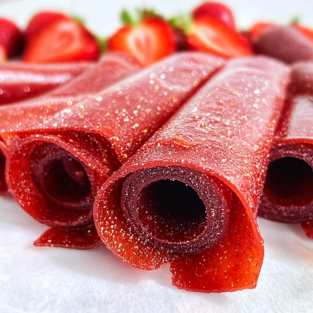 3-Ingredient Homemade Strawberry Fruit Roll-Ups