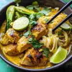 30 Minute Creamy Thai Turmeric Chicken and Noodles.