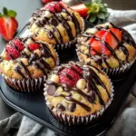 Bakery-Style Strawberry Chocolate Chip Muffins
