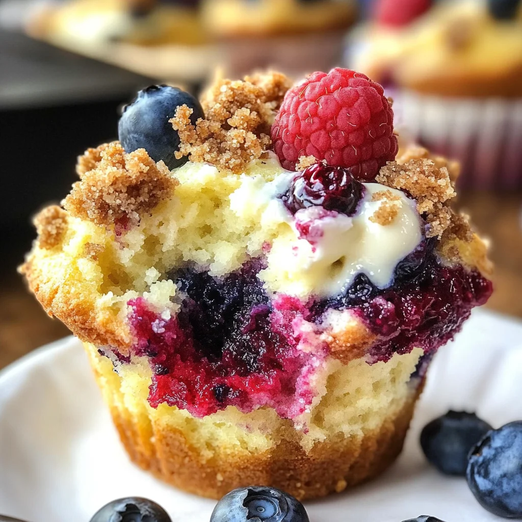 Berry Cream Cheese Muffins