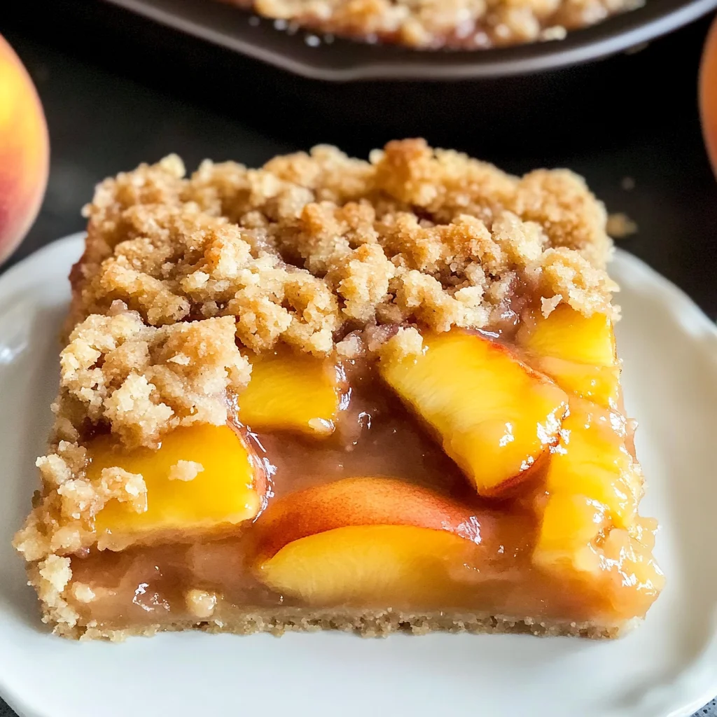 Best Bakery-Style Peach Crumble Bars