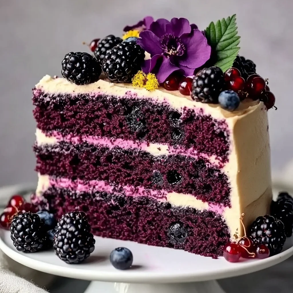 Blackberry Velvet Cake