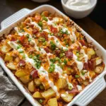 Buffalo Chicken Roasted Potato Bake