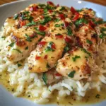 Chicken Scampi with Garlic Parmesan Rice