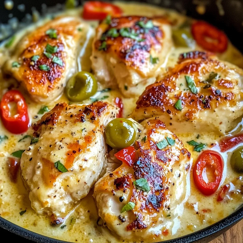 Creamy Pepperoncini Chicken Skillet Recipe - Quick & Easy