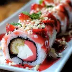 Creative & Cute Strawberry Shortcake Sushi Roll Dessert Recipe