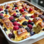 Croissant breakfast casserole