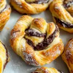 Easy Nutella puff pastry twists (3 ingredients)