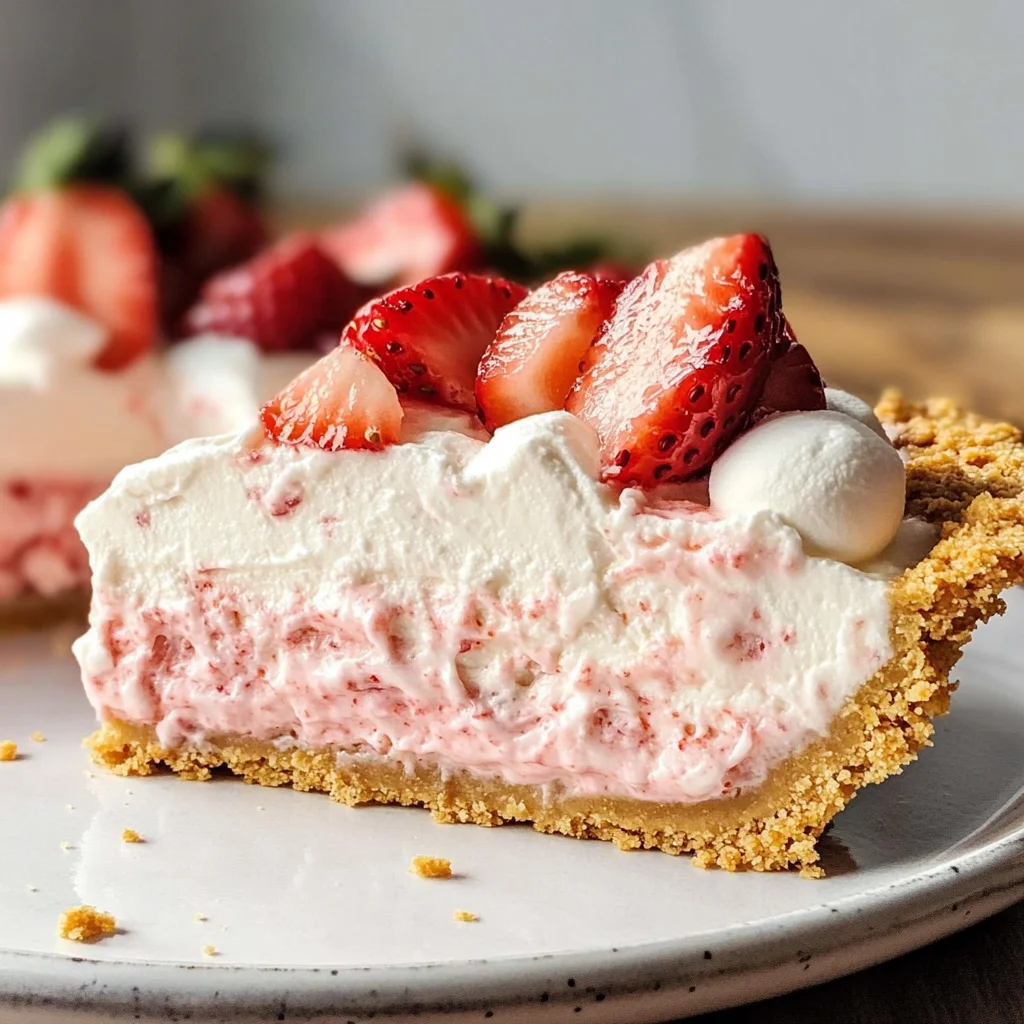 Easy Strawberry Marshmallow Pie