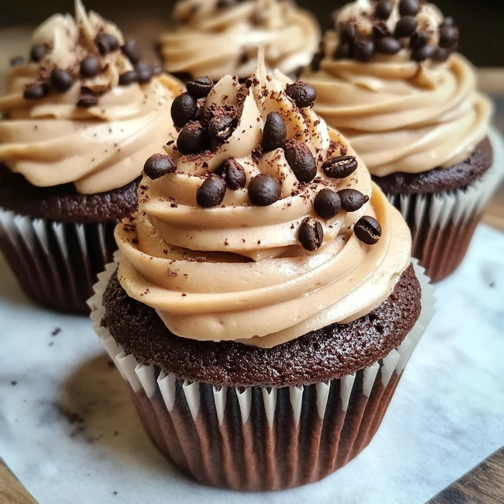 Espresso Brownie Cupcakes with Coffee Buttercream