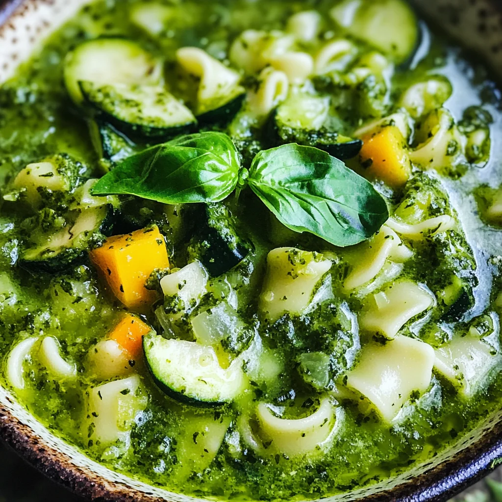 Green Pesto Vegetable Soup
