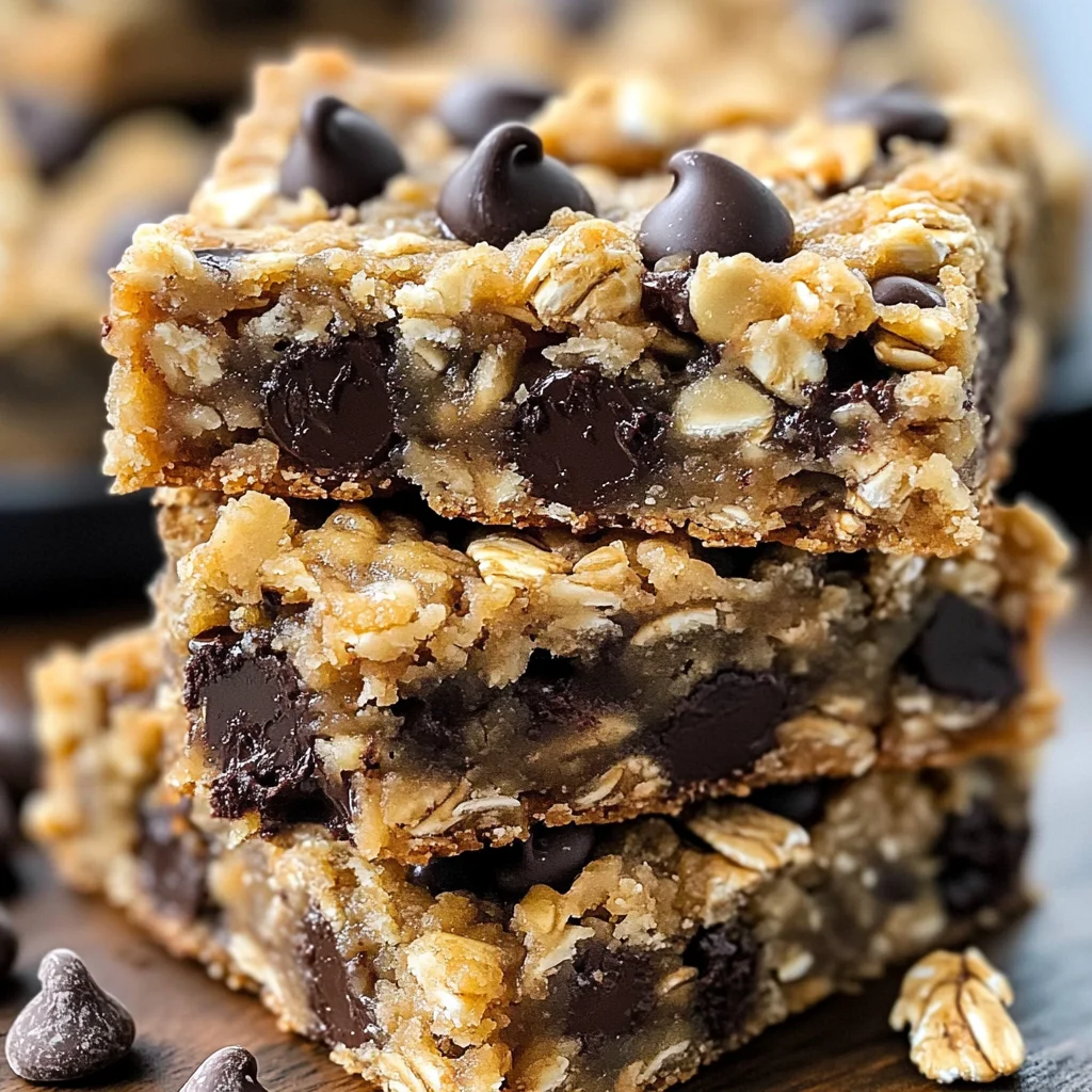 Healthy Chocolate Chip Oatmeal Bars Recipe