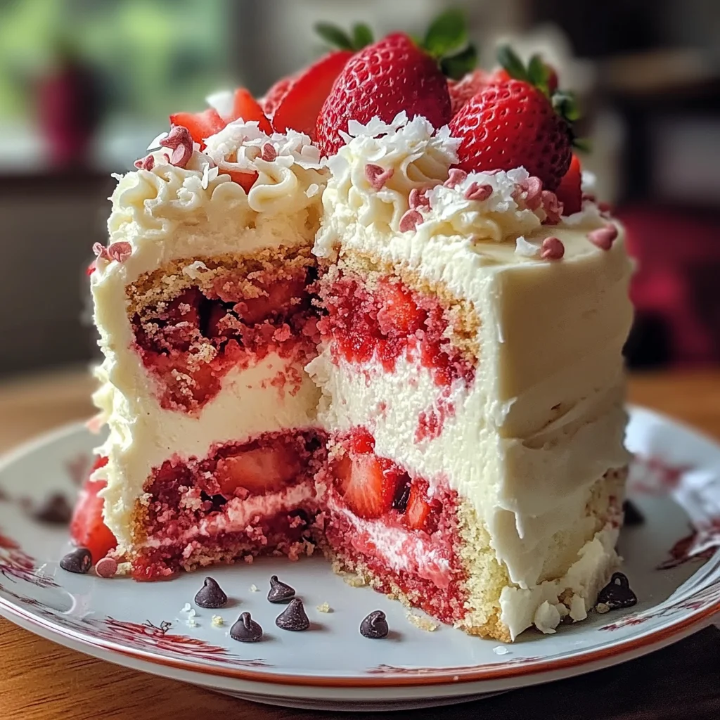 Irresistible Strawberry Earthquake Cake That Steals the Show