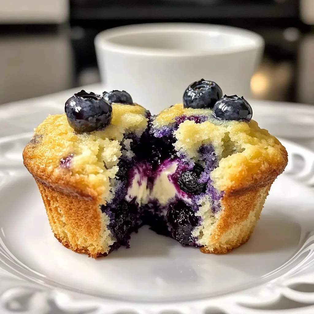 Juicy Blueberry Cream Cheese Muffins