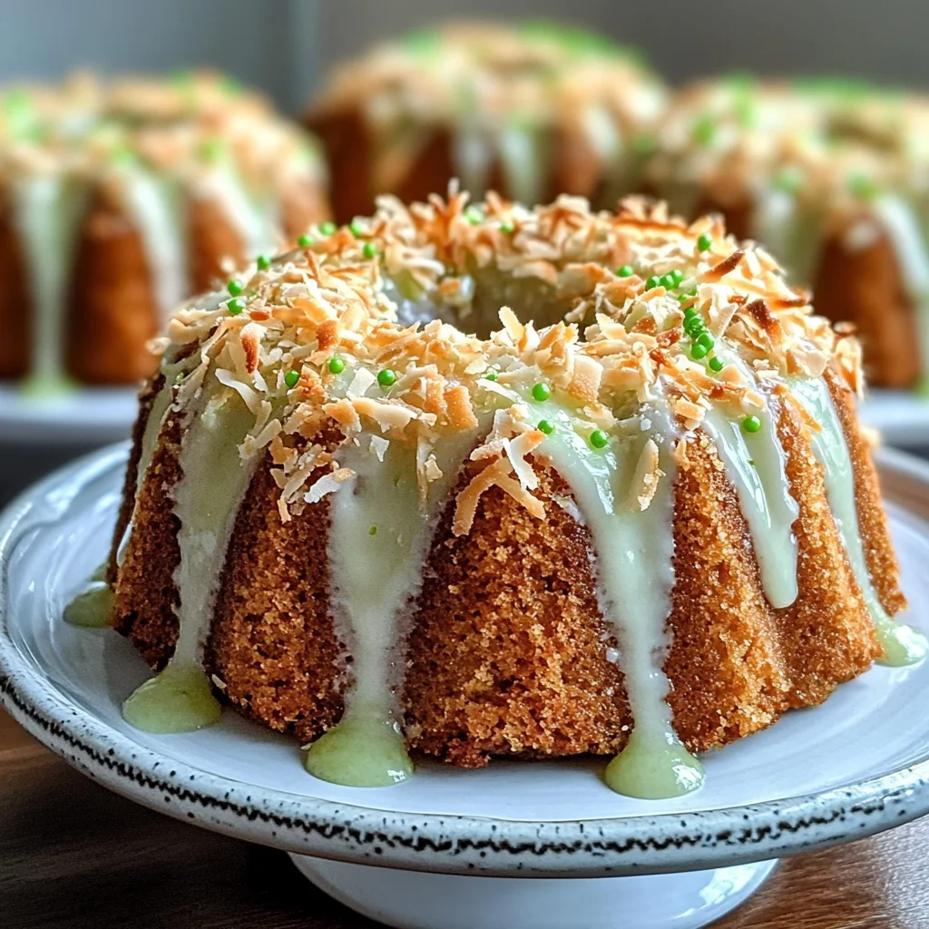 Mini Coconut Lime Bundt Cakes