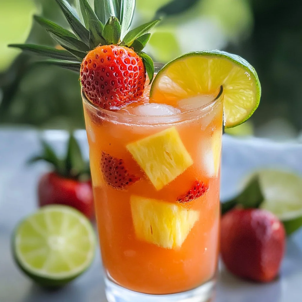 Pineapple Strawberry Agua Fresca
