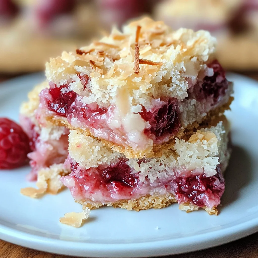 Raspberry Coconut Bars Recipe