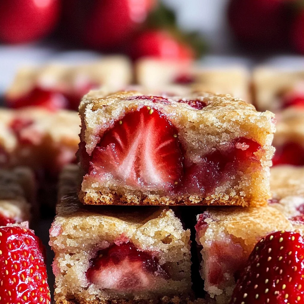 Strawberry Blondies {one bowl}
