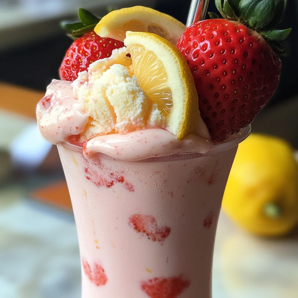 Strawberry Frosted Lemonade.
