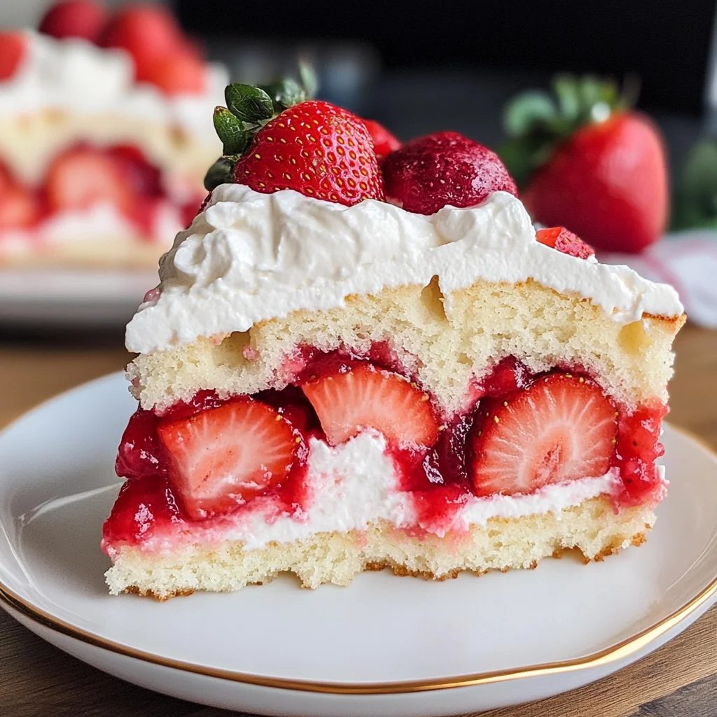 Strawberry Shortcake Poke Cake