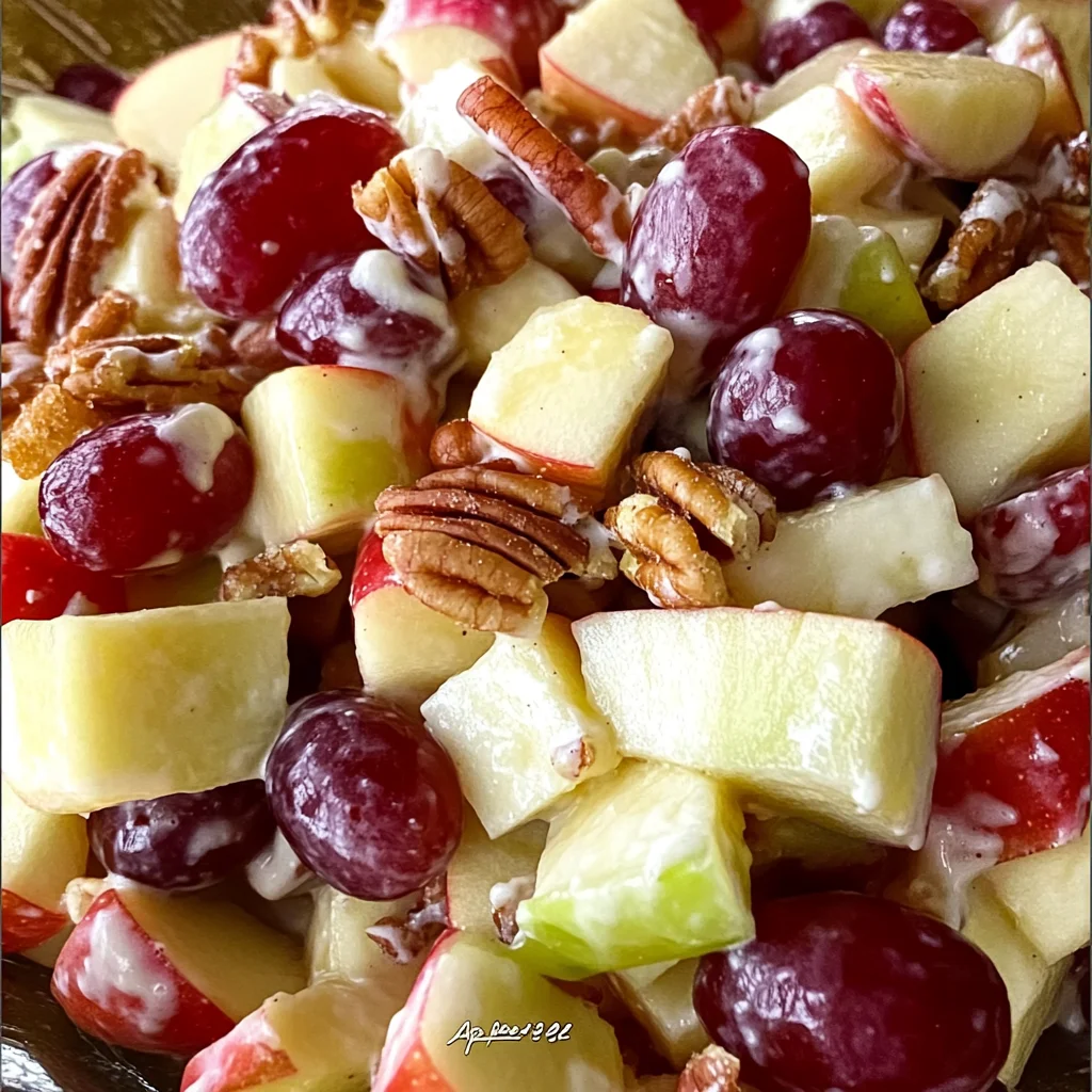 Apple Salad with Grapes and Pecans