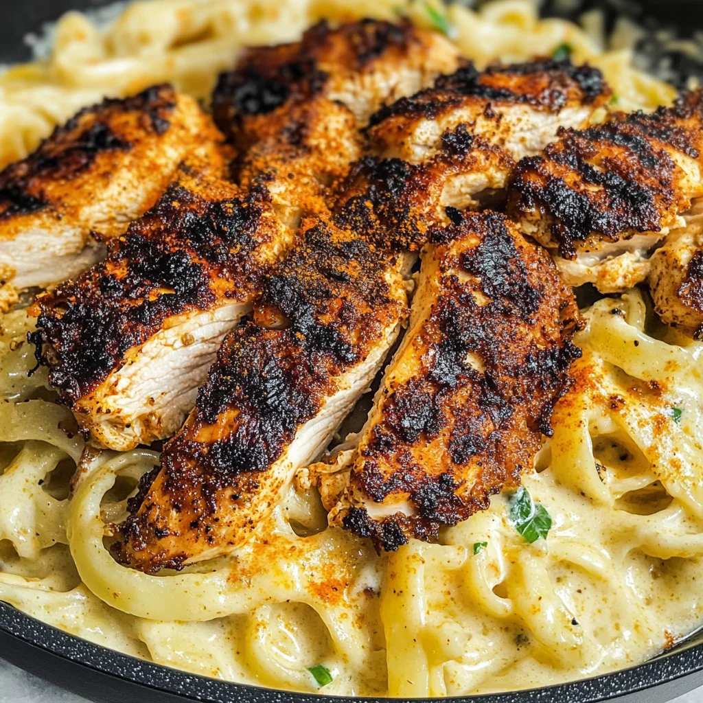 Blackened Cajun Chicken Alfredo