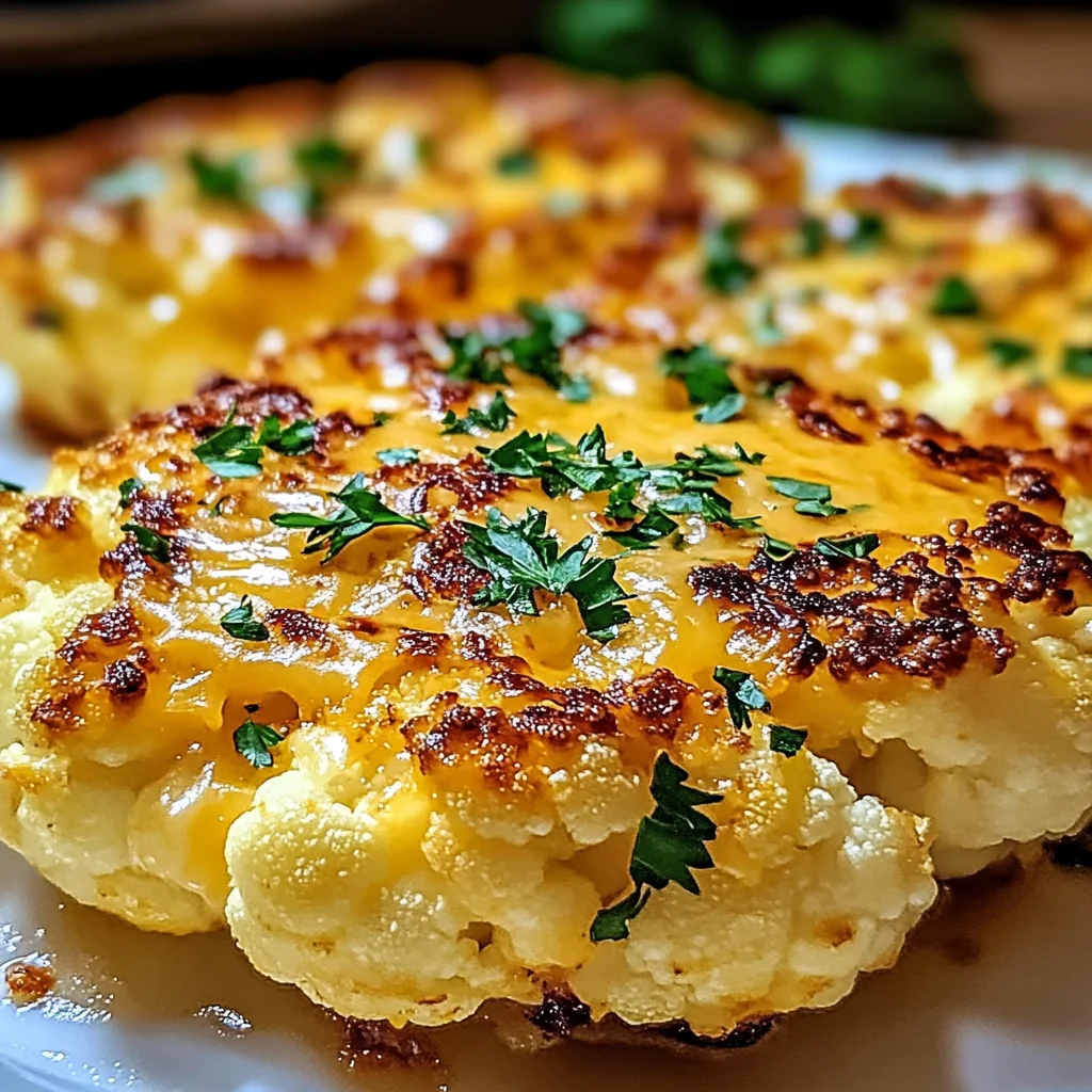Delicious Golden Crusted Cheesy Cauliflower Steaks You’ll Love