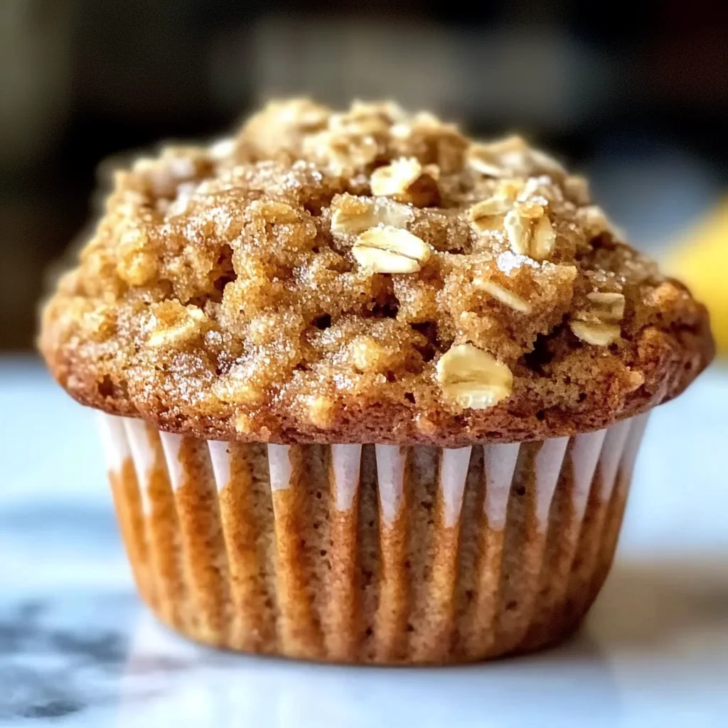 Healthy Banana Oatmeal Muffins
