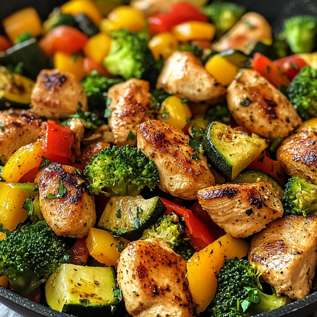 Healthy Chicken and Vegetables Skillet
