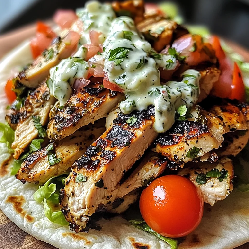 Mediterranean Chicken Gyro with Tzatziki Sauce