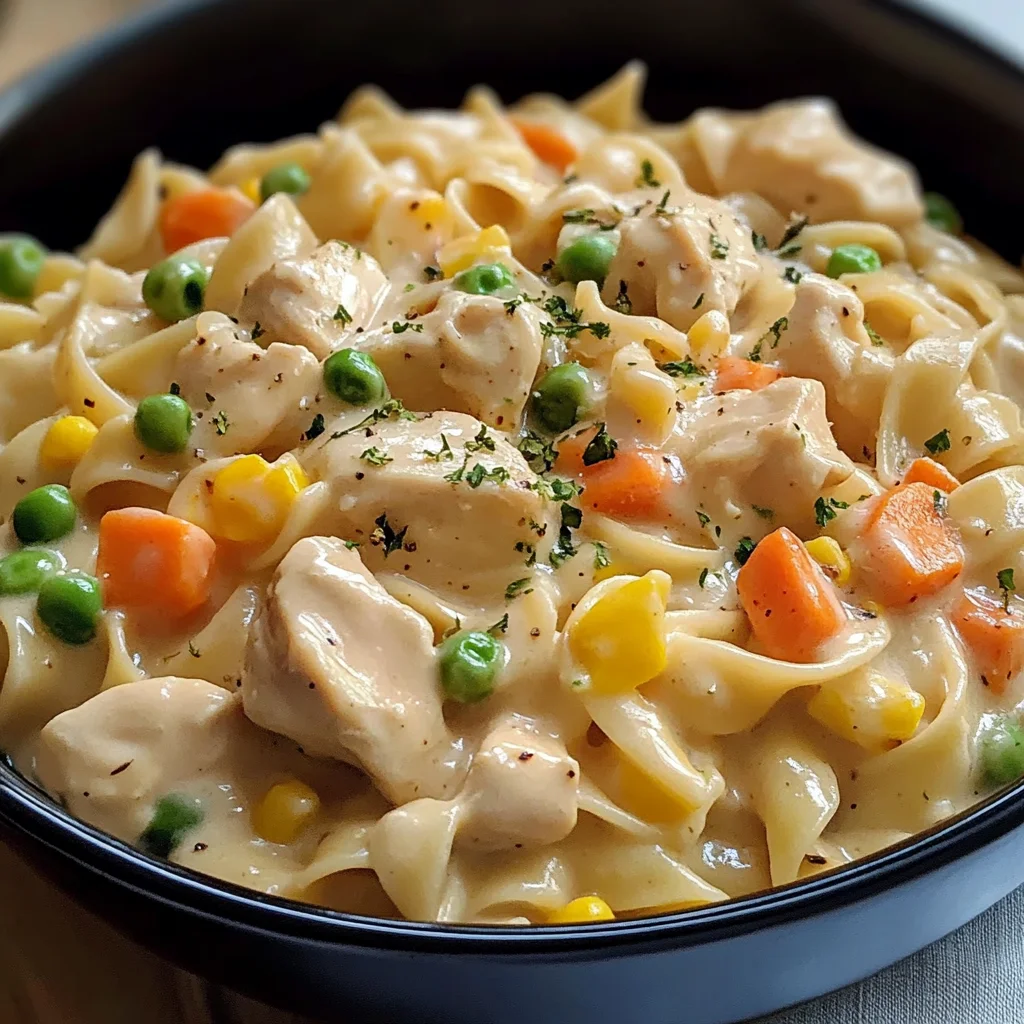 Quick Chicken Pot Pie Pasta