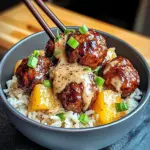 Sweet And Spicy Hawaiian Meatball Bowls