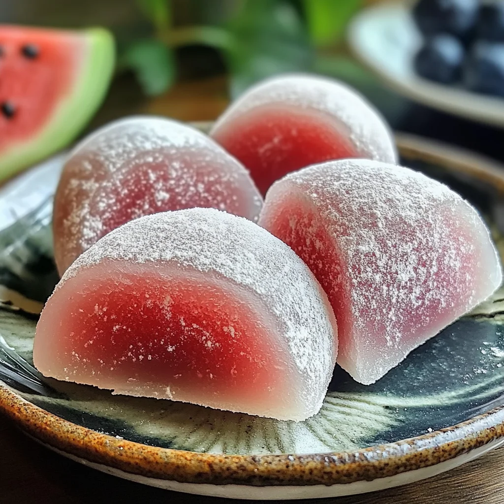 Watermelon Mochi